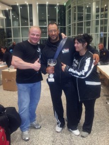 Mit Trainer Roland Cziurlok und dessen Frau